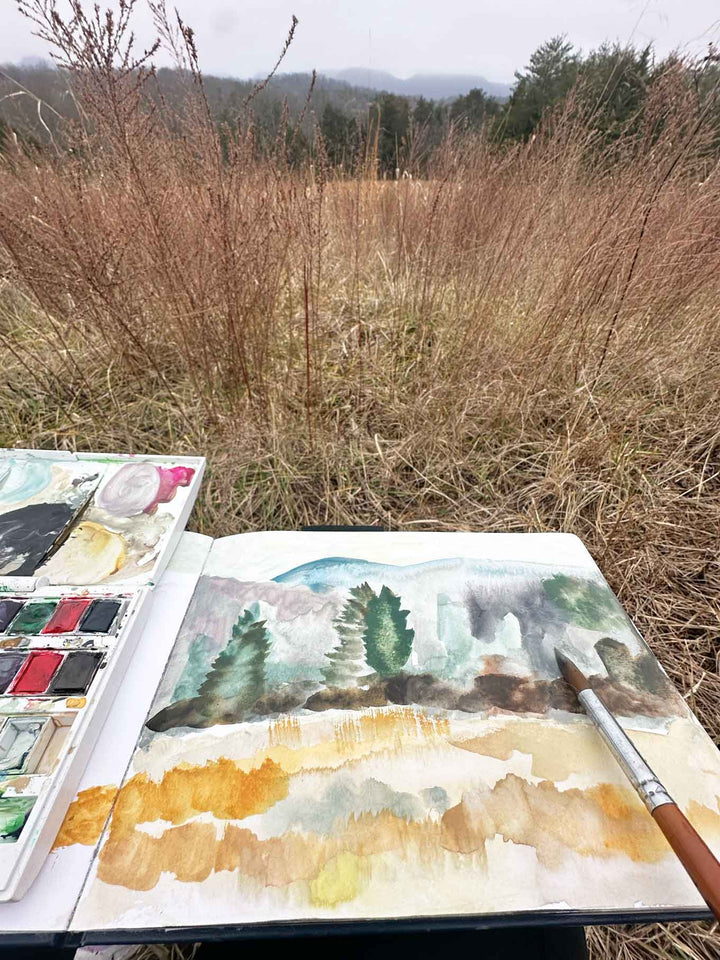 Painting the Pinnacles of Berea en plein air