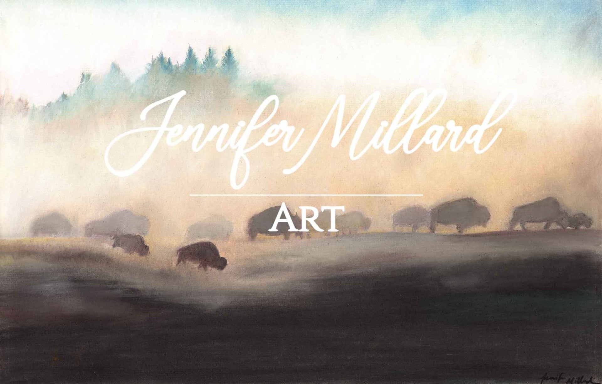 Bison Herd Fine Art Print - Jennifer Millard Art