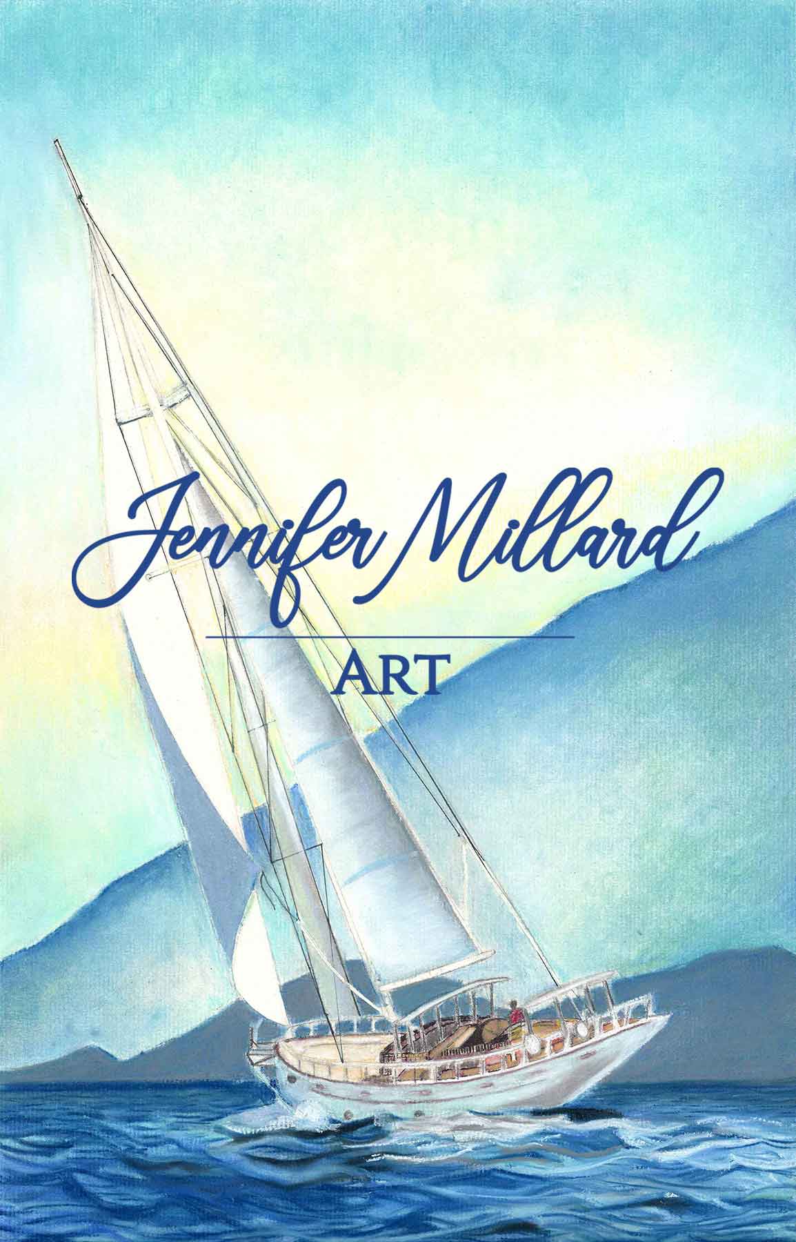 Cerulean Sails Fine Art Print - Jennifer Millard Art