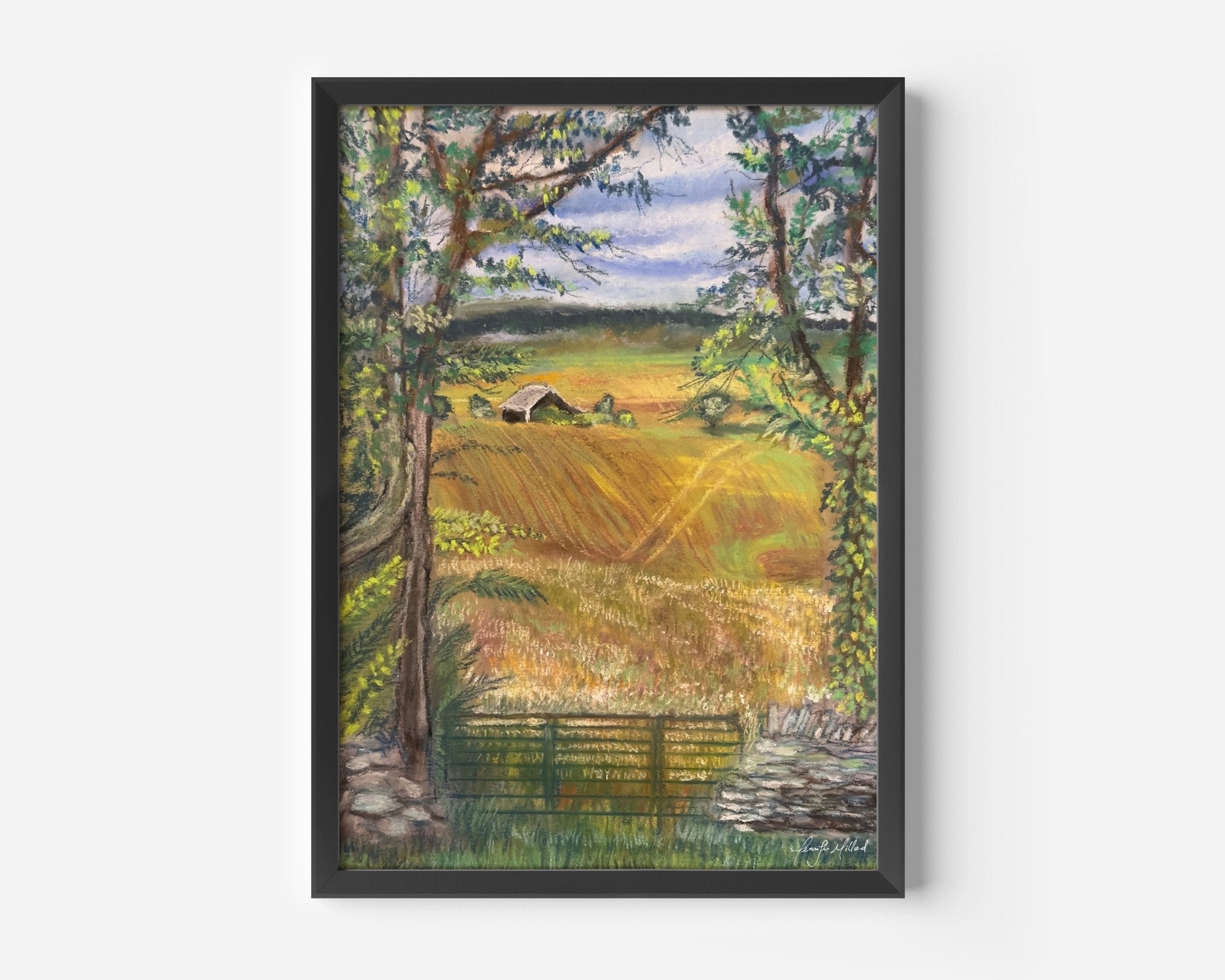 Farm Near Danville Fine Art Print - Jennifer Millard Art