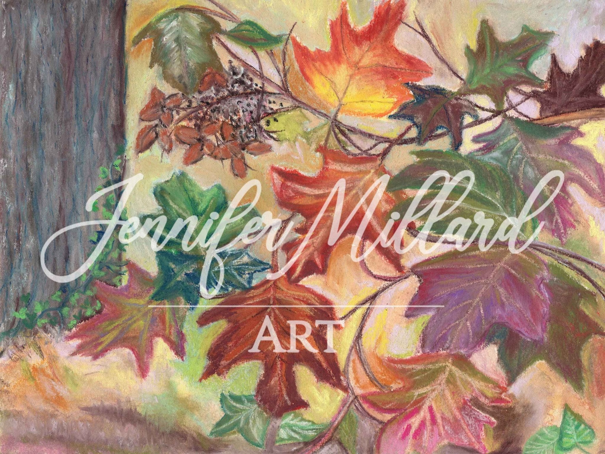 Leaves Around the Hydrangea Fine Art Print - Jennifer Millard Art