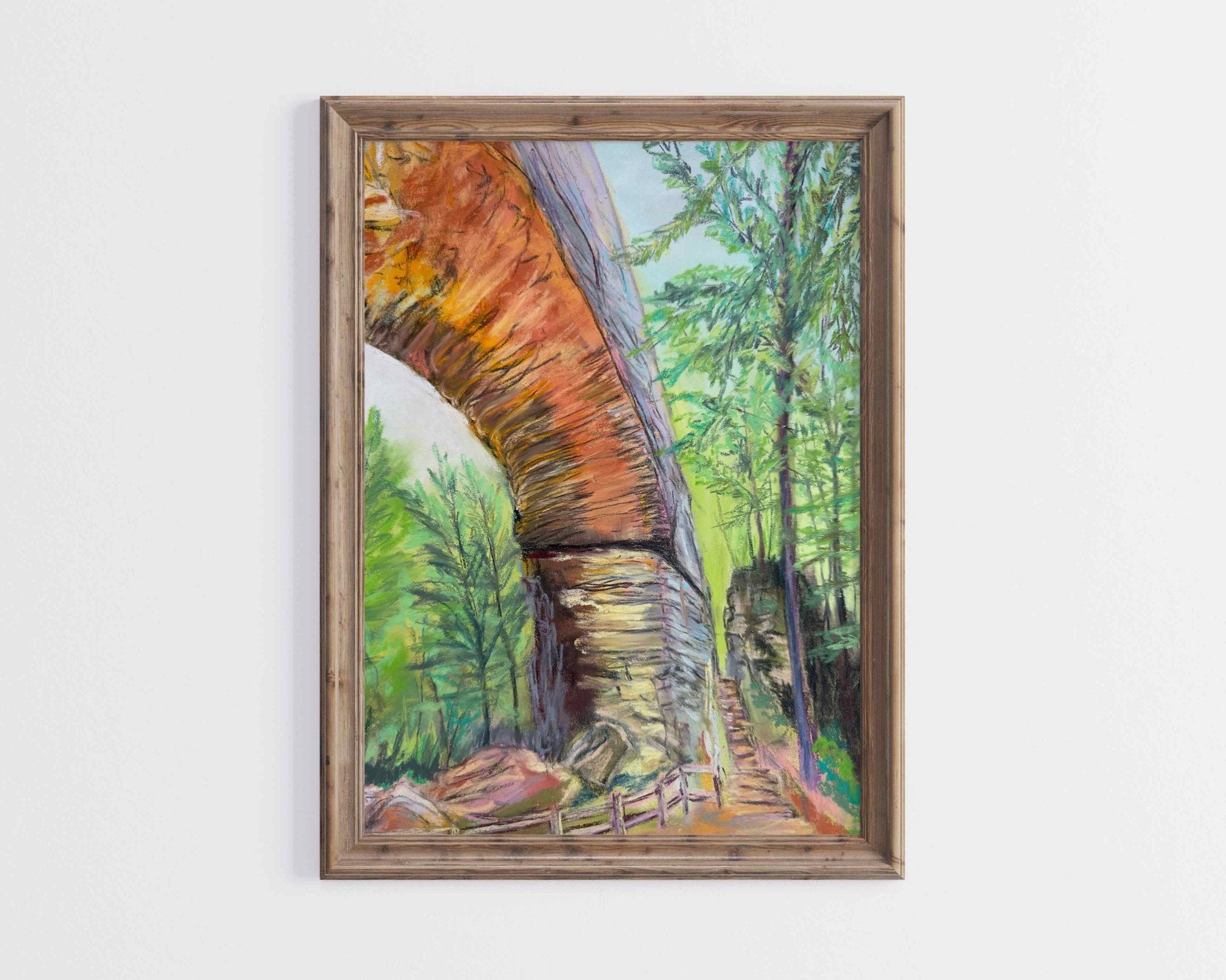 Natural Bridge & Fat Man's Squeeze - Red River Gorge Fine Art Print - Jennifer Millard Art