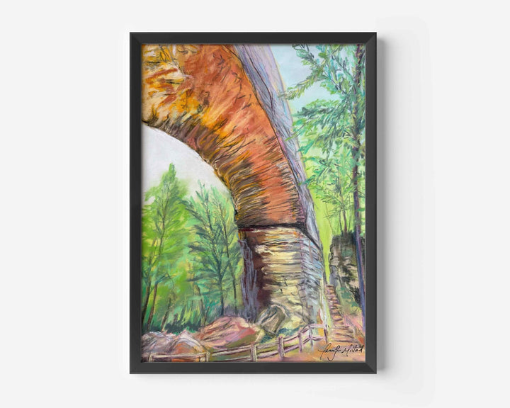 Natural Bridge & Fat Man's Squeeze - Red River Gorge Fine Art Print - Jennifer Millard Art